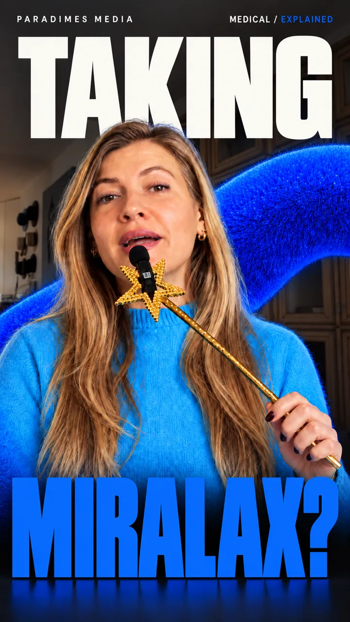 Blue Paradimes cover for MiraLAX and laxatives